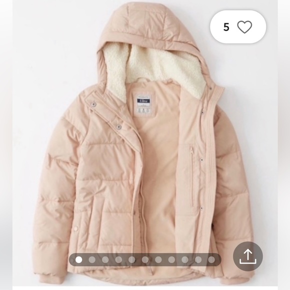 A&F Ultra Puffer - Medium Length in Cream - Picture 3 of 10